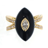 K18YG ダイヤモンド オニキス リング D0.55ct