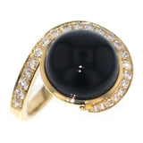 K18YG ダイヤモンド オニキス リング D0.50ct