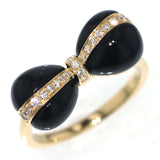 K18YG ダイヤモンド オニキス リング D0.19ct