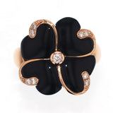 K18PG ダイヤモンド オニキス リング D0.13ct