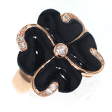 K18PG ダイヤモンド オニキス リング D0.13ct