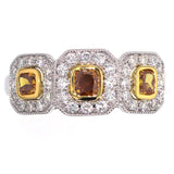 K18YG/WG ダイヤモンド リング 0.48ct D0.31ct