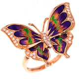 K18PG ダイヤモンド エナメル リング D0.20ct