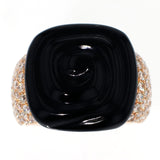 K18PG ダイヤモンド オニキス リング D1.25ct