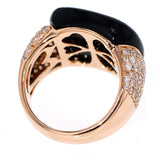 K18PG ダイヤモンド オニキス リング D1.25ct