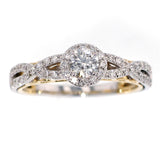 K18YG/WG ダイヤモンド リング 0.256ct G VS2 3Excellent(Heart&Cupid) D0.27ct