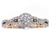 K18WG/PG ダイヤモンド リング 0.272ct G VS2 3Excellent(Heart&Cupid) D0.28ct