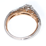 K18WG/PG ダイヤモンド リング 0.272ct G VS2 3Excellent(Heart&Cupid) D0.28ct