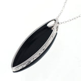 K18WG ダイヤモンド オニキス ペンダントネックレス D0.15ct