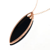 K18PG ダイヤモンド オニキス ペンダントネックレス D0.16ct