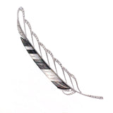 K18WG ダイヤモンド ホワイト/ブラックシェル ペンダントトップ兼ブローチ D0.75ct