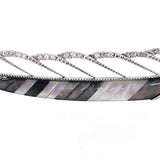 K18WG ダイヤモンド ホワイト/ブラックシェル ペンダントトップ兼ブローチ D0.75ct