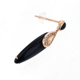 K18PG ダイヤモンド オニキス ピアス D0.17ct