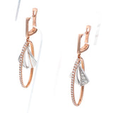 K18WG/PG ダイヤモンド ピアス D0.40ct