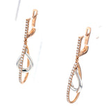 K18WG/PG ダイヤモンド ピアス D0.26ct