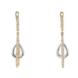 K18WG/YG ダイヤモンド ピアス D0.27ct