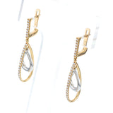 K18WG/YG ダイヤモンド ピアス D0.27ct