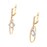 K18YG/WG ダイヤモンド ピアス D0.35ct