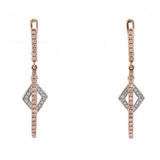 K18WG/PG ダイヤモンド ピアス D0.35ct