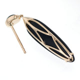 K18WG/YG ダイヤモンド オニキス ピアス D0.18ct