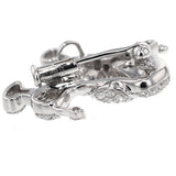 K18WG ダイヤモンド ブローチ D1.00ct