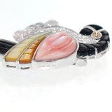 K18WG ダイヤモンド シェル ブローチ D0.30ct