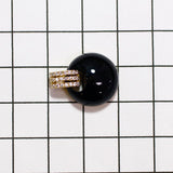K18YG ダイヤモンド オニキス ペンダントトップ D0.15ct