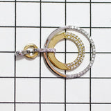 K18WG/YG ダイヤモンド ペンダントトップ D0.32ct