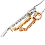 K18YG/WG/PG ダイヤモンド ペンダントネックレス D0.64ct