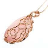 K18PG クオーツ ダイヤモンド ペンダントネックレス 38.30ct D0.27ct