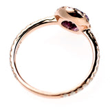 K18PG サファイア ダイヤモンド リング 0.83ct D0.47ct