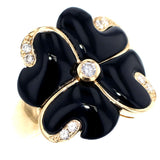 K18YG ダイヤモンド オニキス リング D0.13ct