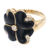 K18YG ダイヤモンド オニキス リング D0.13ct
