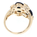 K18YG ダイヤモンド オニキス リング D0.13ct