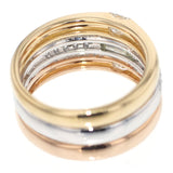 K18/Pt900 バゲット/プリンセスカットダイヤモンド リング 0.379ct D0.24ct