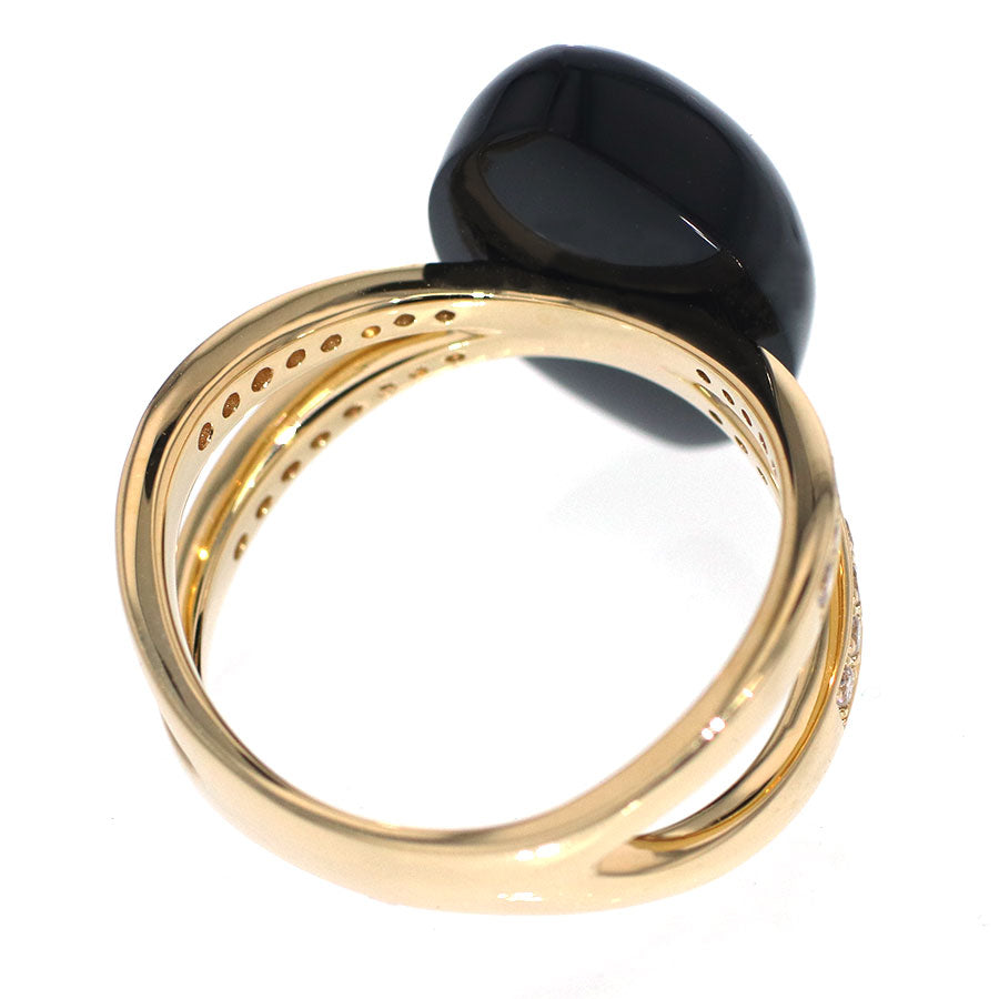 K18YG ダイヤモンド オニキス リング D0.55ct