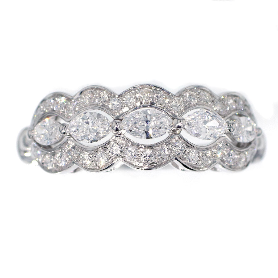 K18WG ダイヤモンド リング D0.77ct