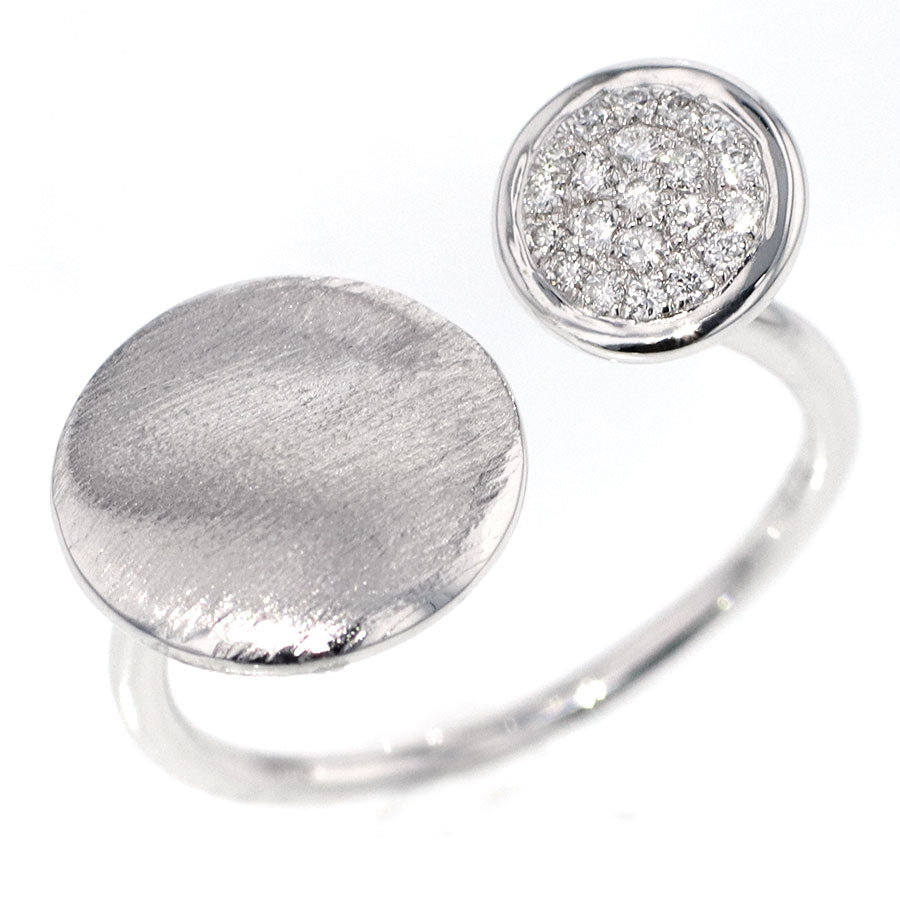 K18WG ダイヤモンド リング D0.11ct