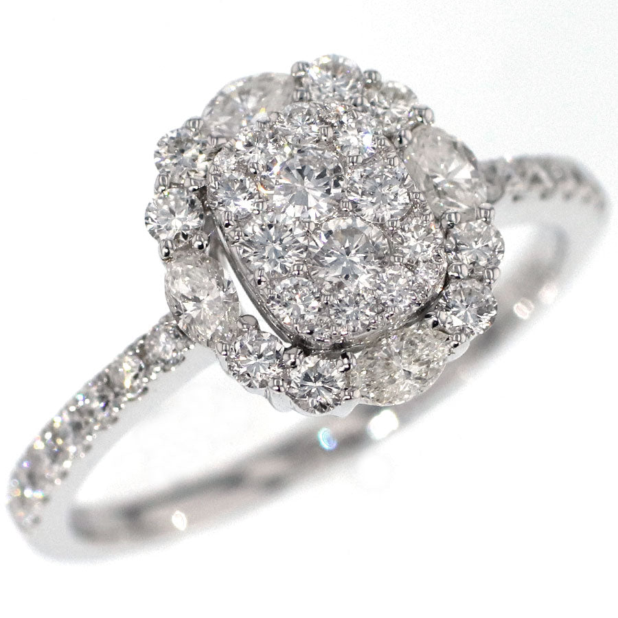 大人気　テリ最強　天女クラスK18WG 7-7.5mm ダイヤモンド0.15ct ダイヤモンド ネックレス レディース K18 0.07ct ヘキサゴン 六