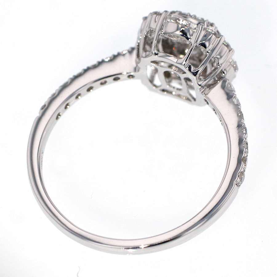 K18WG ダイヤモンド リング D0.84ct