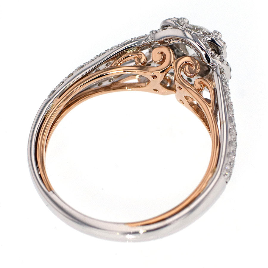 K18WG/PG ダイヤモンド リング 0.410ct G VS2 3Excellent（Heart&Cupid） D0.39ct