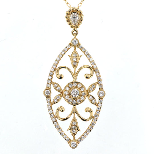 K18YG ダイヤモンド ペンダントネックレス D0.63ct