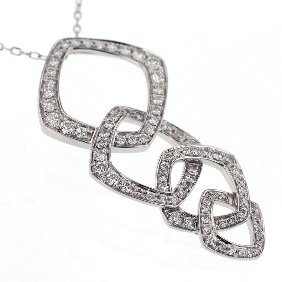 K18WG ダイヤモンド ペンダントネックレス D1.00ct