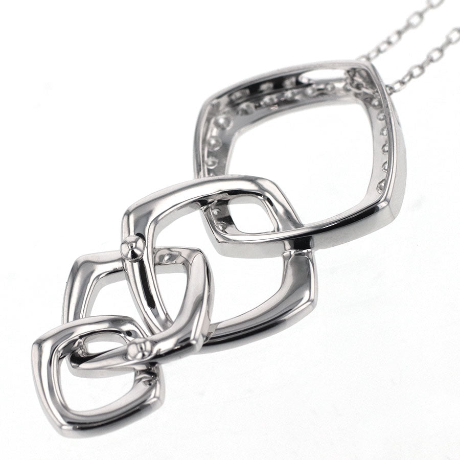K18WG ダイヤモンド ペンダントネックレス D1.00ct