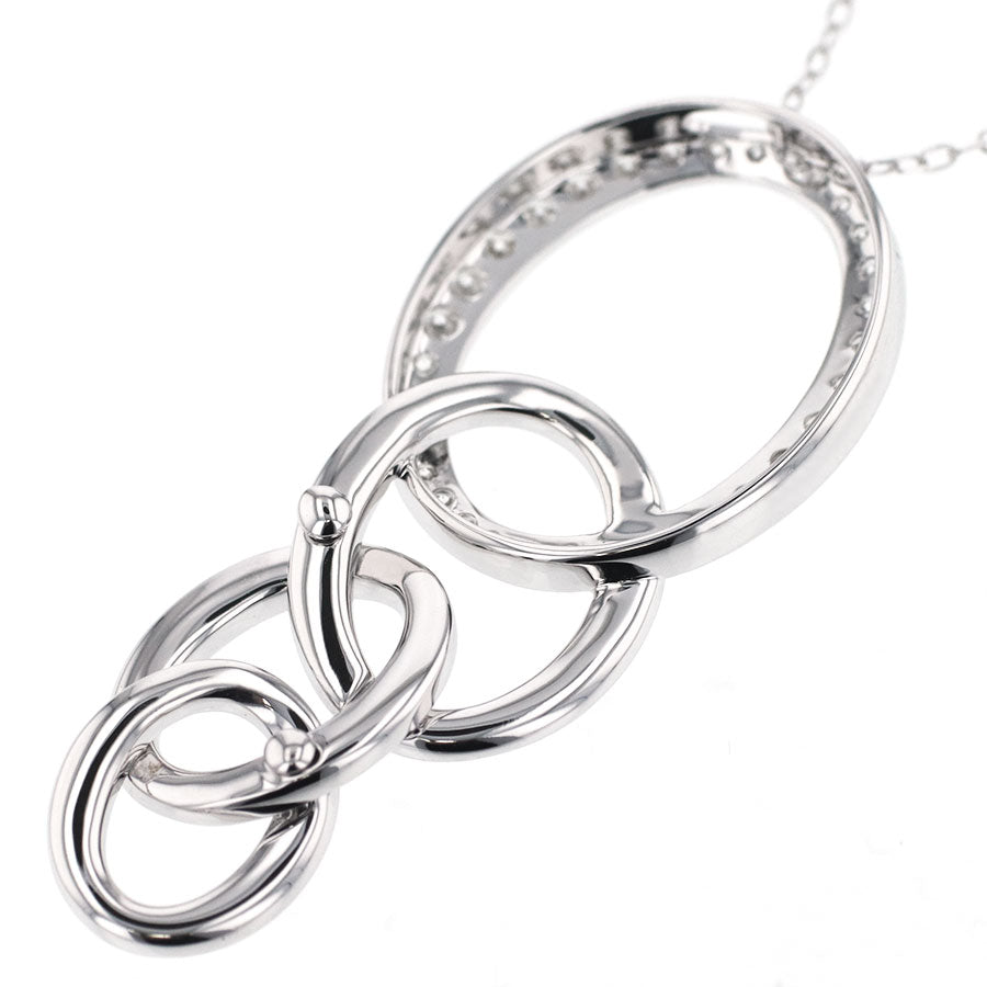 K18WG ダイヤモンド ペンダントネックレス D1.00ct