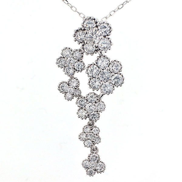 K18WG ダイヤモンド ペンダントネックレス D1.80ct