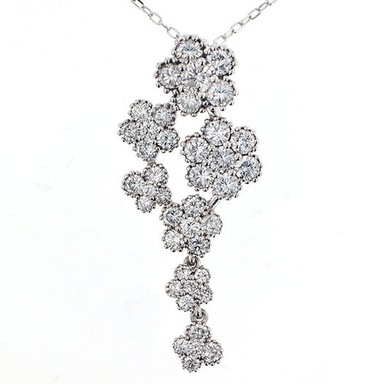 K18WG ダイヤモンド ペンダントネックレス D1.80ct