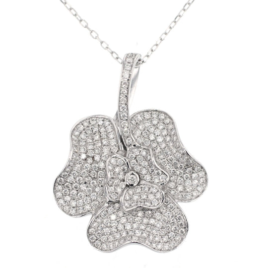 K18WG ダイヤモンド ペンダントネックレス D1.10ct