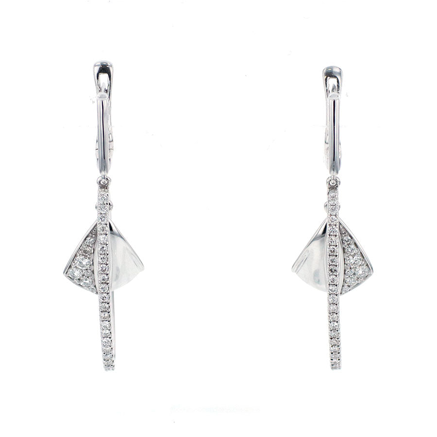 K18WG ダイヤモンド ピアス D0.39ct