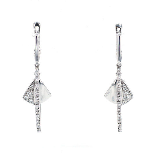 K18WG ダイヤモンド ピアス D0.39ct